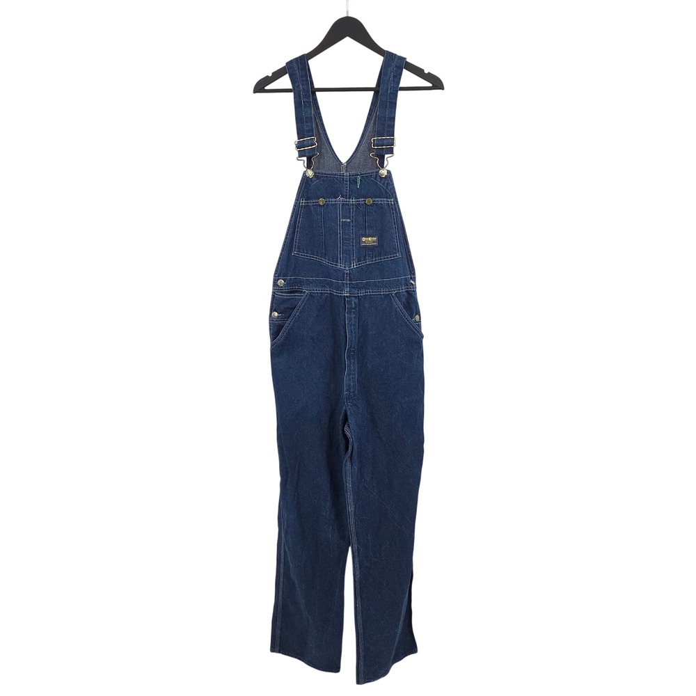 Vintage OshKosh B'Gosh Denim Overalls USA Sanforized 32x33 Talon Zip Vestbak